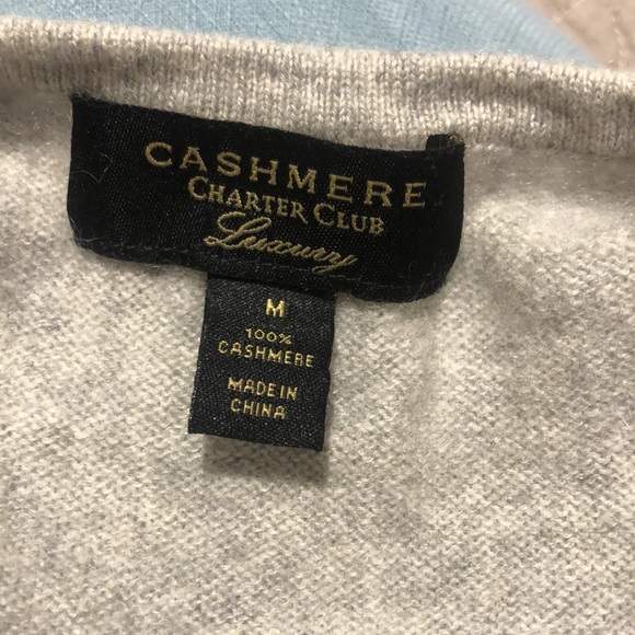 100 % Cashmere sweater, sized medium but fits small, grey - Picture 3 of 3